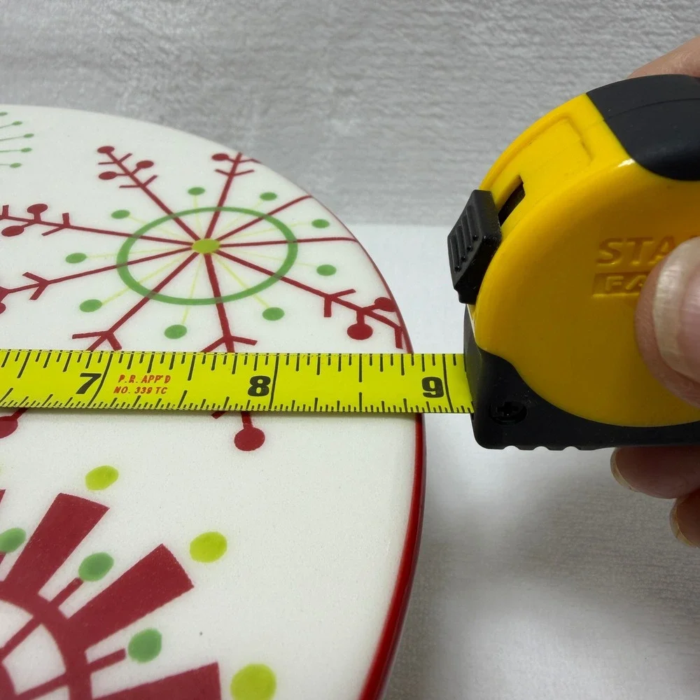 Sur La Table Room Creative Christmas Snowflake Cake Stand Red Green Holiday
